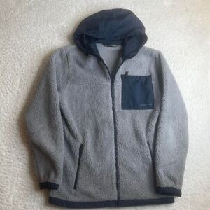 Travis Matthew men's grey full zip venture Sherpa jacket warm‎ outdoors S